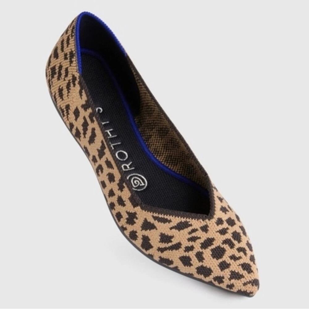 Rothy’s The Point Leopard Print Flats Size 9 - image 3